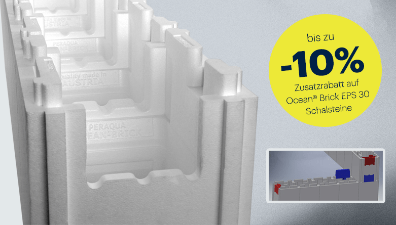 Bis zu -10 % Zusatzrabatt auf den Ocean® Brick EPS 30 Schalstein