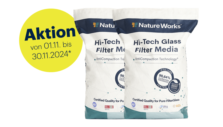 Aktions Highlight Produkt Nature Works Glas Filtermedium