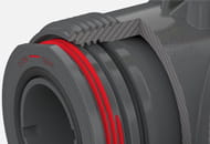 Detailed view of the left-hand thread