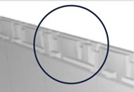 detail view - shaped inner contour