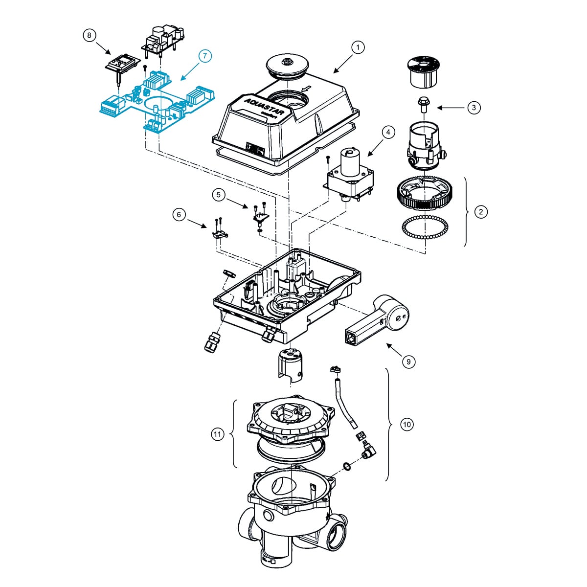 Ersatzteilset für Aquastar Comfort Hauptplatine 230V Ersatzteilset für Aquastar Comfort Hauptplatine 230V
