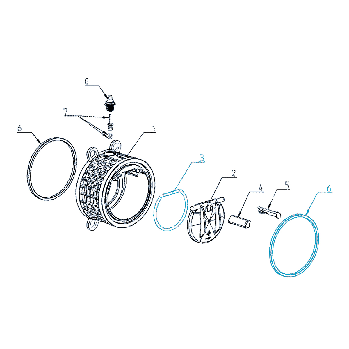 Sealing set EPDM (+ 2x o-ring for indication pin Sealing set EPDM (+ 2x o-ring for indication pin