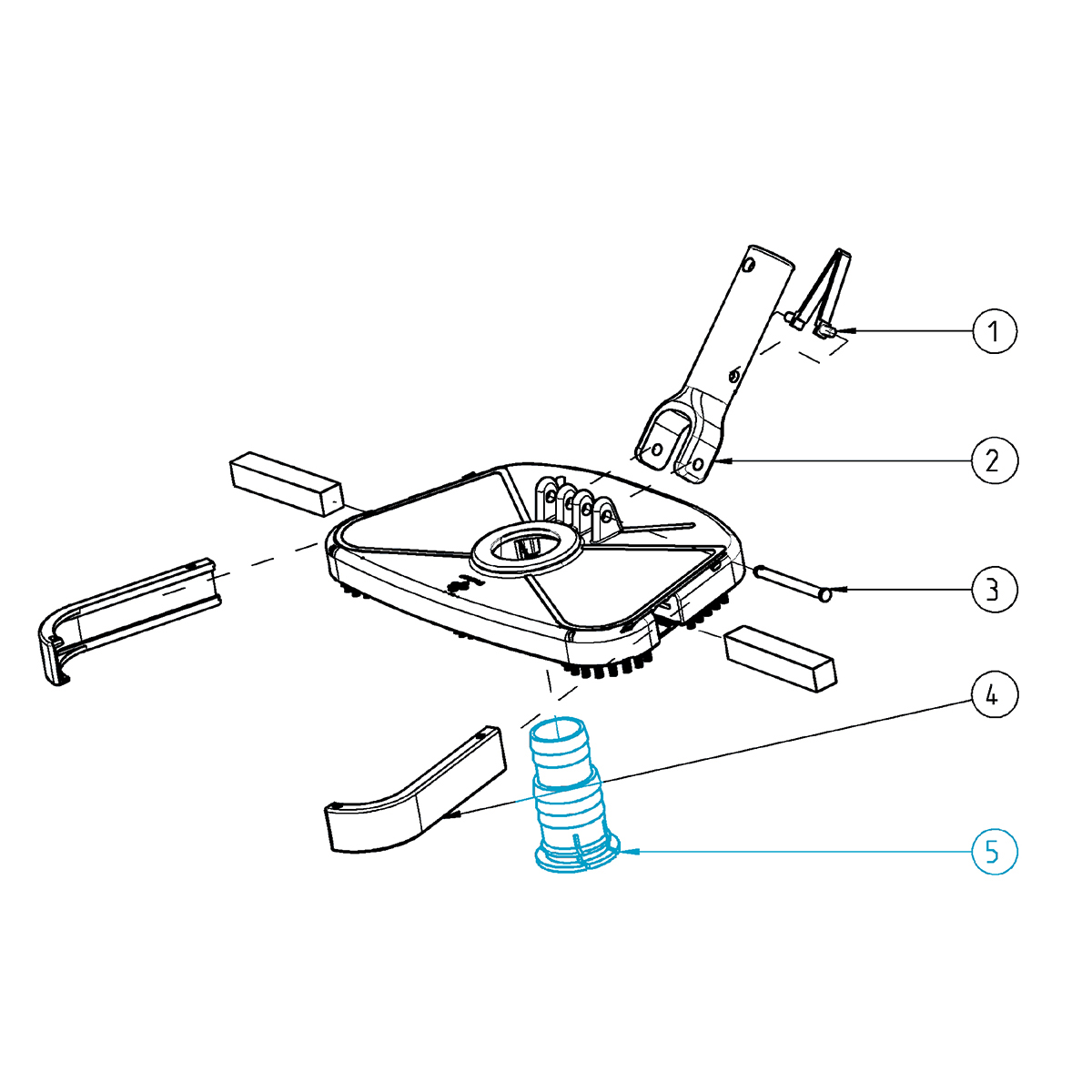 Spigot for vacuum head Ocean Vac De Luxe ABS white Spigot for vacuum head Ocean Vac De Luxe ABS white