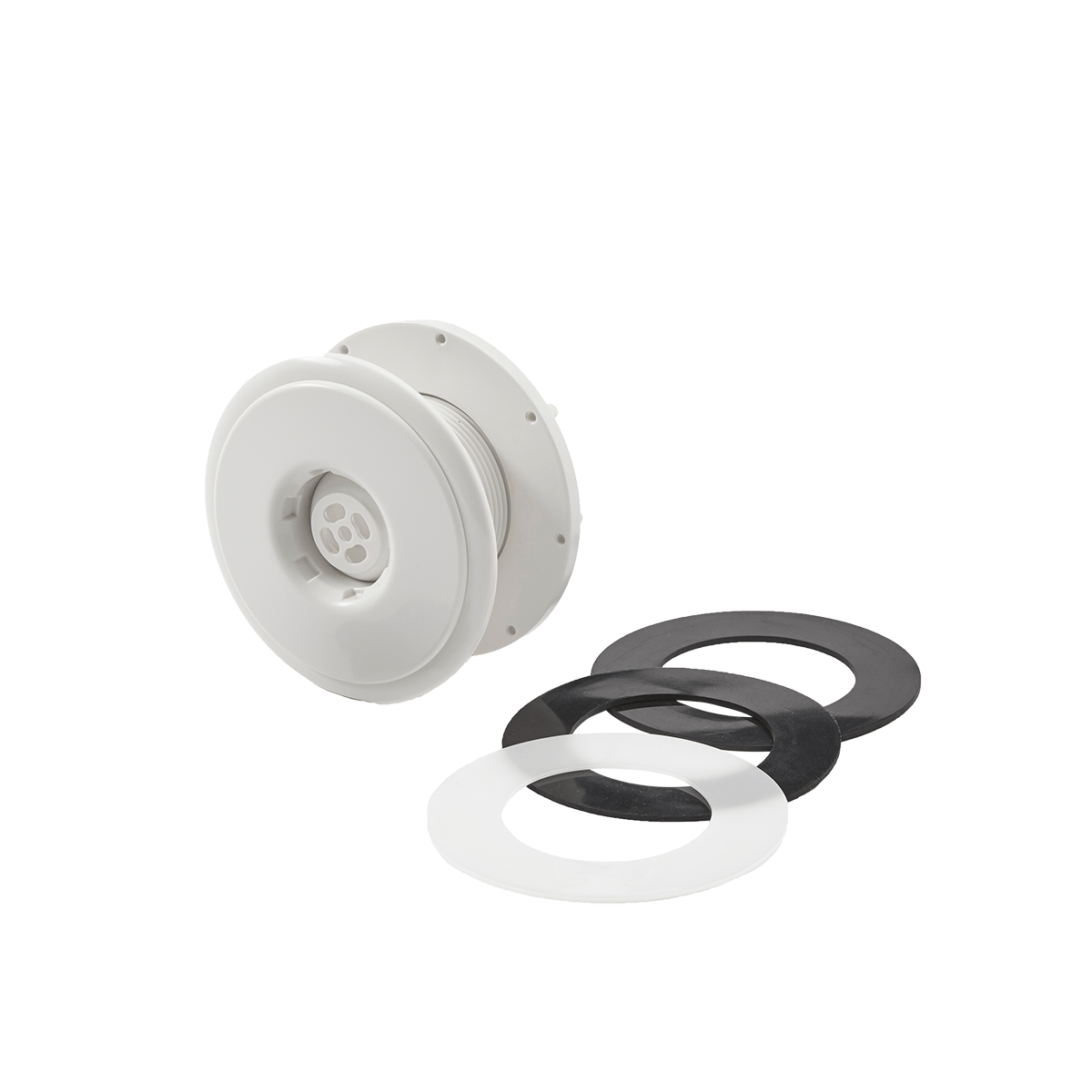 Inlet nozzle Ocean®  for polyester pools, ABS white, ( inkl. sealing set, clamp) Inlet nozzle Ocean®  for polyester pools, ABS white, ( inkl. sealing set, clamp)