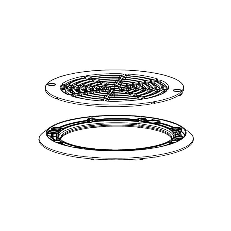 Deckel-Set für Bodenablauf Ocean ABS, schwarz, bestehend aus Gitterdeckel und Blendrahmen Deckel-Set für Bodenablauf Ocean ABS, schwarz, bestehend aus Gitterdeckel und Blendrahmen