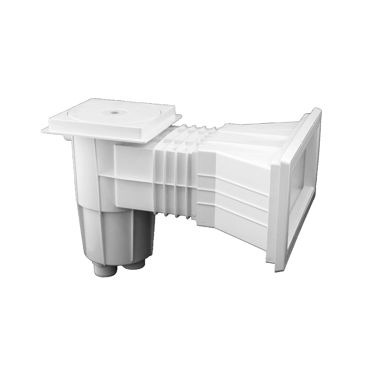 Smart wide mouth skimmer for polyester and liner pools, ABS, white Smart wide mouth skimmer for polyester and liner pools, ABS, white