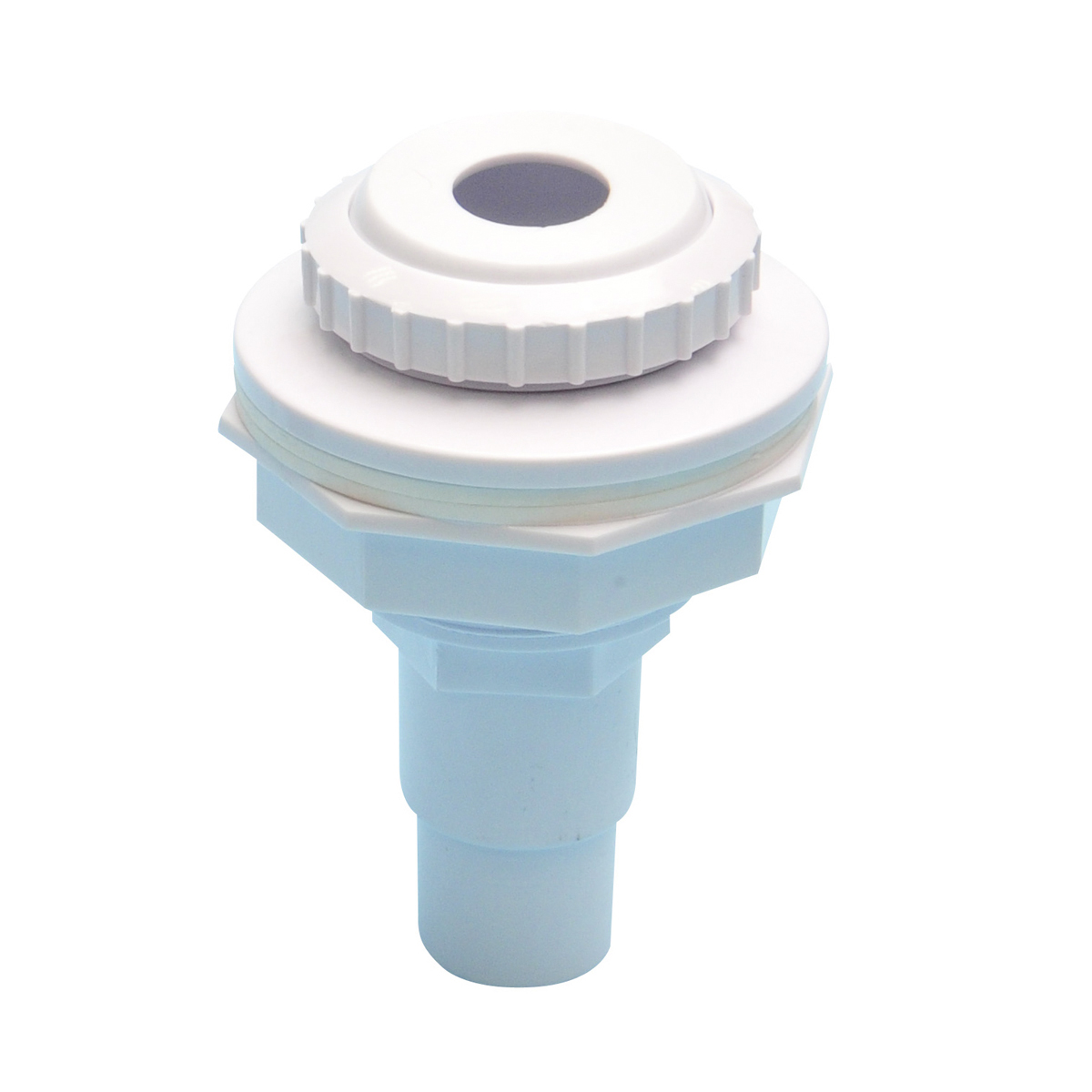 Return fitting ABS white single packed Return fitting ABS white single packed