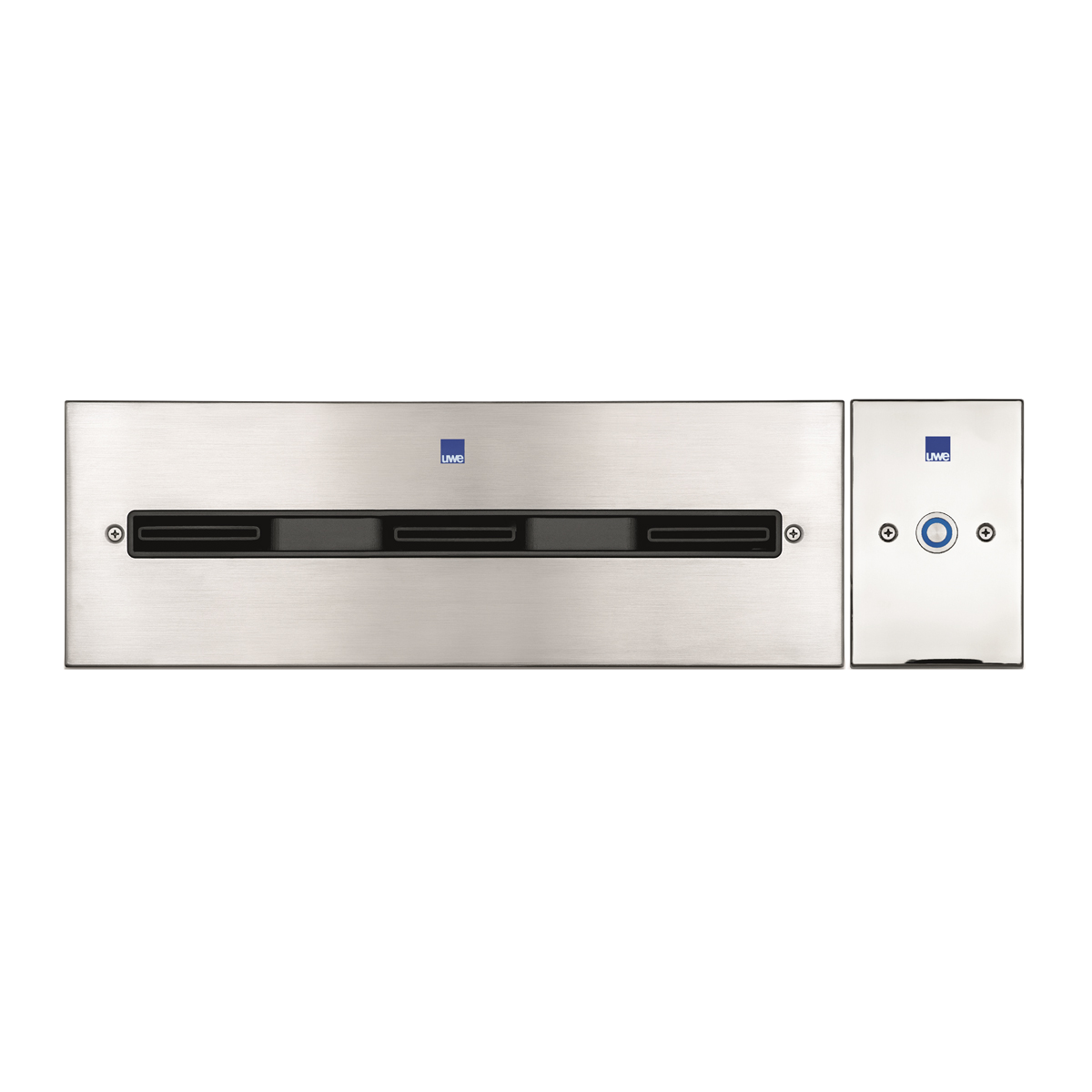 Supplementary Parts Triva 75 - front plate TriVA, Stainless steel - Piezo switch with rect. stainless steel front plate - 2x Wave 40, 285x285mm, stainless steel - 1x Pump 3~400V, 3,5 KW 2,5" - control box - accessories Supplementary Parts Triva 75 - front plate TriVA, Stainless steel - Piezo switch with rect. stainless steel front plate - 2x Wave 40, 285x285mm, stainless steel - 1x Pump 3~400V, 3,5 KW 2,5" - control box - accessories