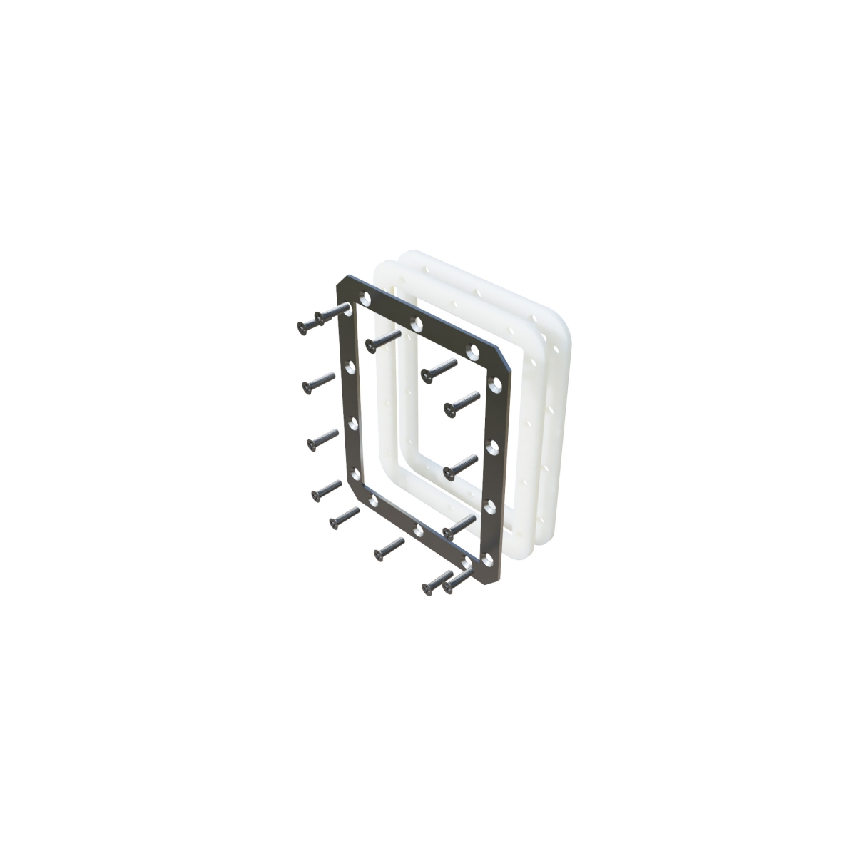 Liner flange set for counter-current system JUNO (gasket, flange and screws) Liner flange set for counter-current system JUNO (gasket, flange and screws)