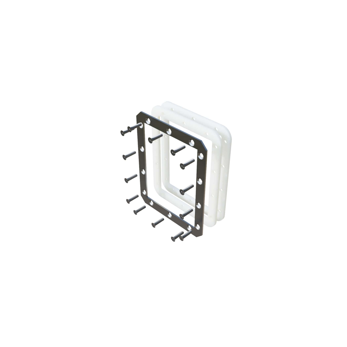 Liner flange set for counter-current system JUNO (gasket, flange and screws) Liner flange set for counter-current system JUNO (gasket, flange and screws)