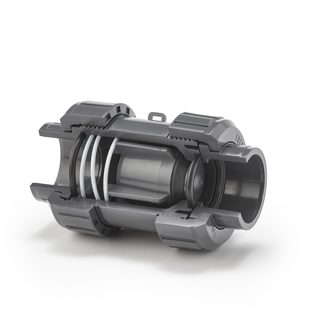 Cone Check Valve S4 (spring loaded) V4A PTFE coated (teflon) FPM 