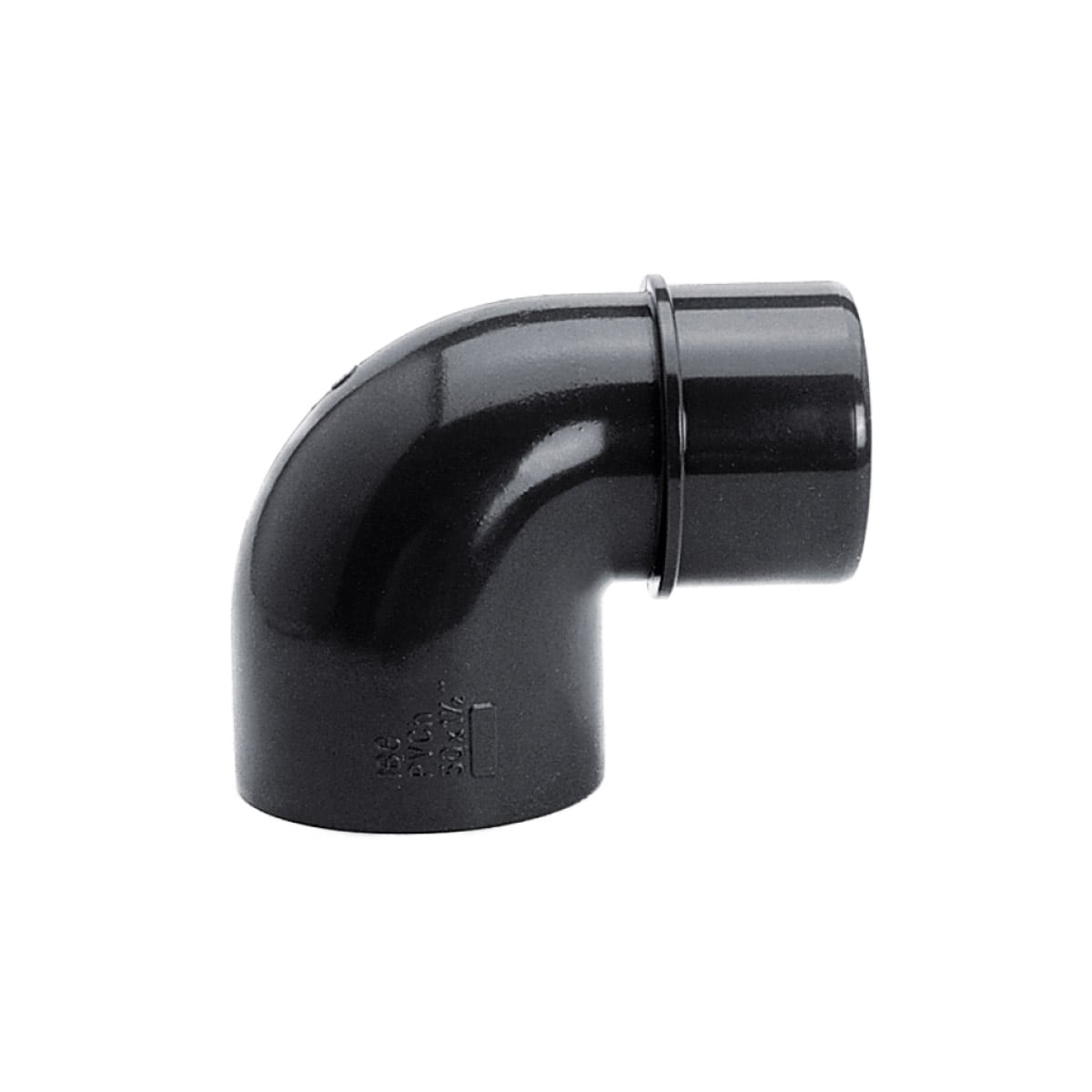 IBG® reduced elbow 90° solvent socket / solvent spigot, black (for solar systems), PN16 d50-50/40 IBG® reduced elbow 90° solvent socket / solvent spigot, black (for solar systems), PN16 d50-50/40