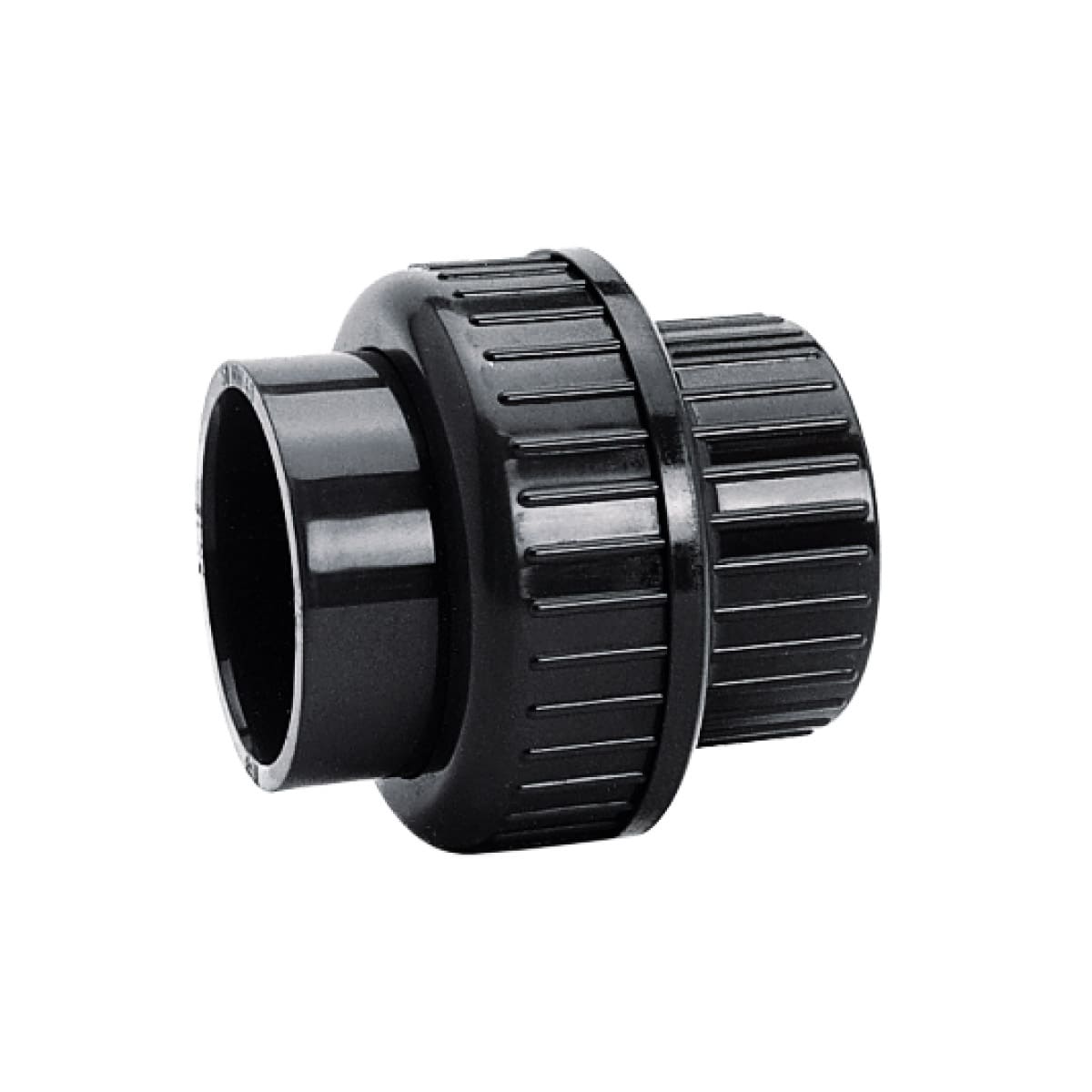 IBG® adapter union solvent socket for transition ISO/ASTM pipe to metric pipe, grey 