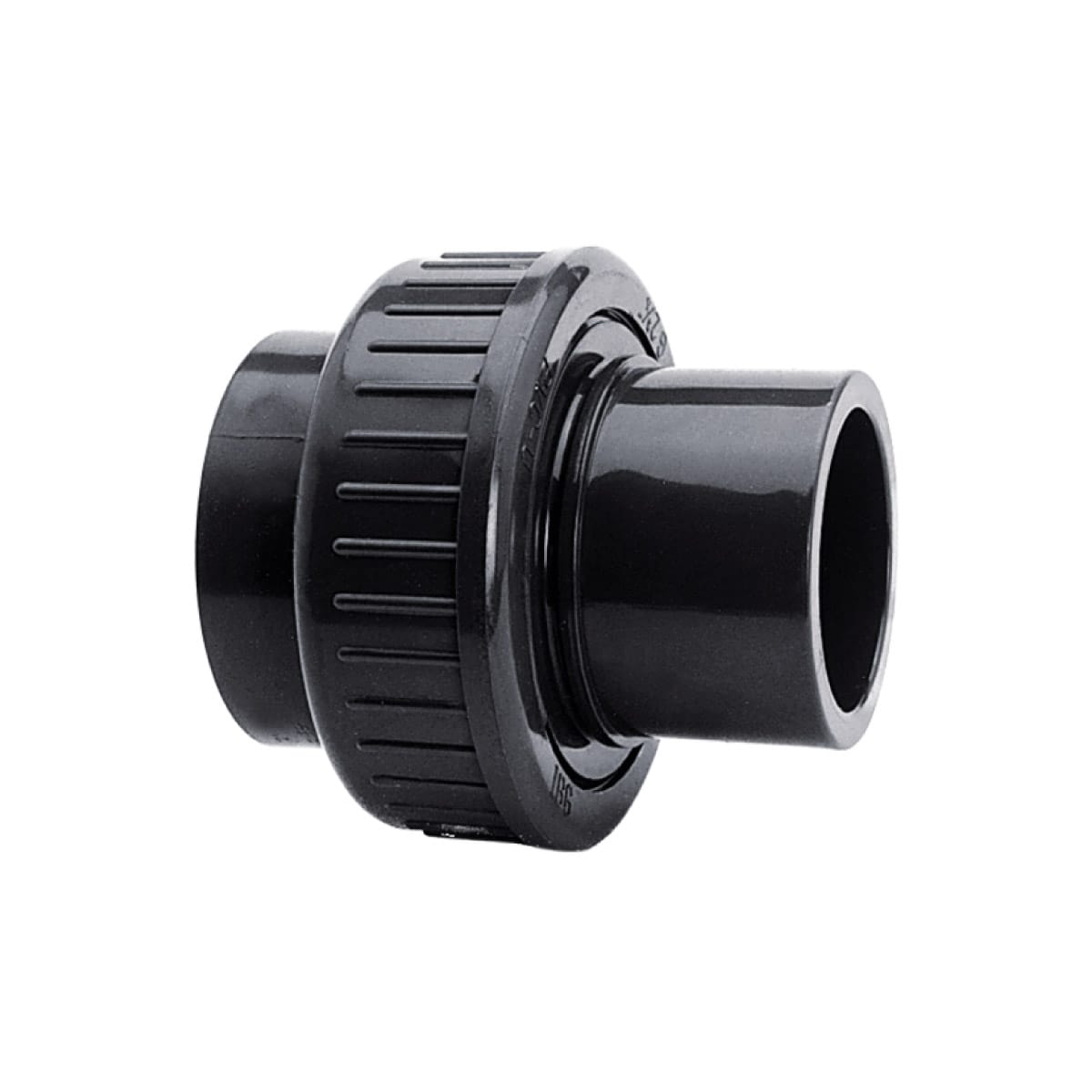 IBG® adapter union reducing pipe solvent socket / solvent socket/solvent spigot, PN16, grey d50 – 40/50 IBG® adapter union reducing pipe solvent socket / solvent socket/solvent spigot, PN16, grey d50 – 40/50