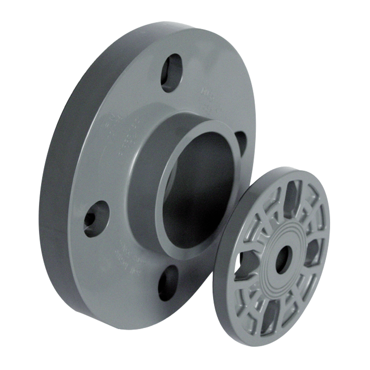 Fix flange - turned - DN15 PVC grey solvent socket d20 DIN-ANSI-JIS PN16 Fix flange - turned - DN15 PVC grey solvent socket d20 DIN-ANSI-JIS PN16