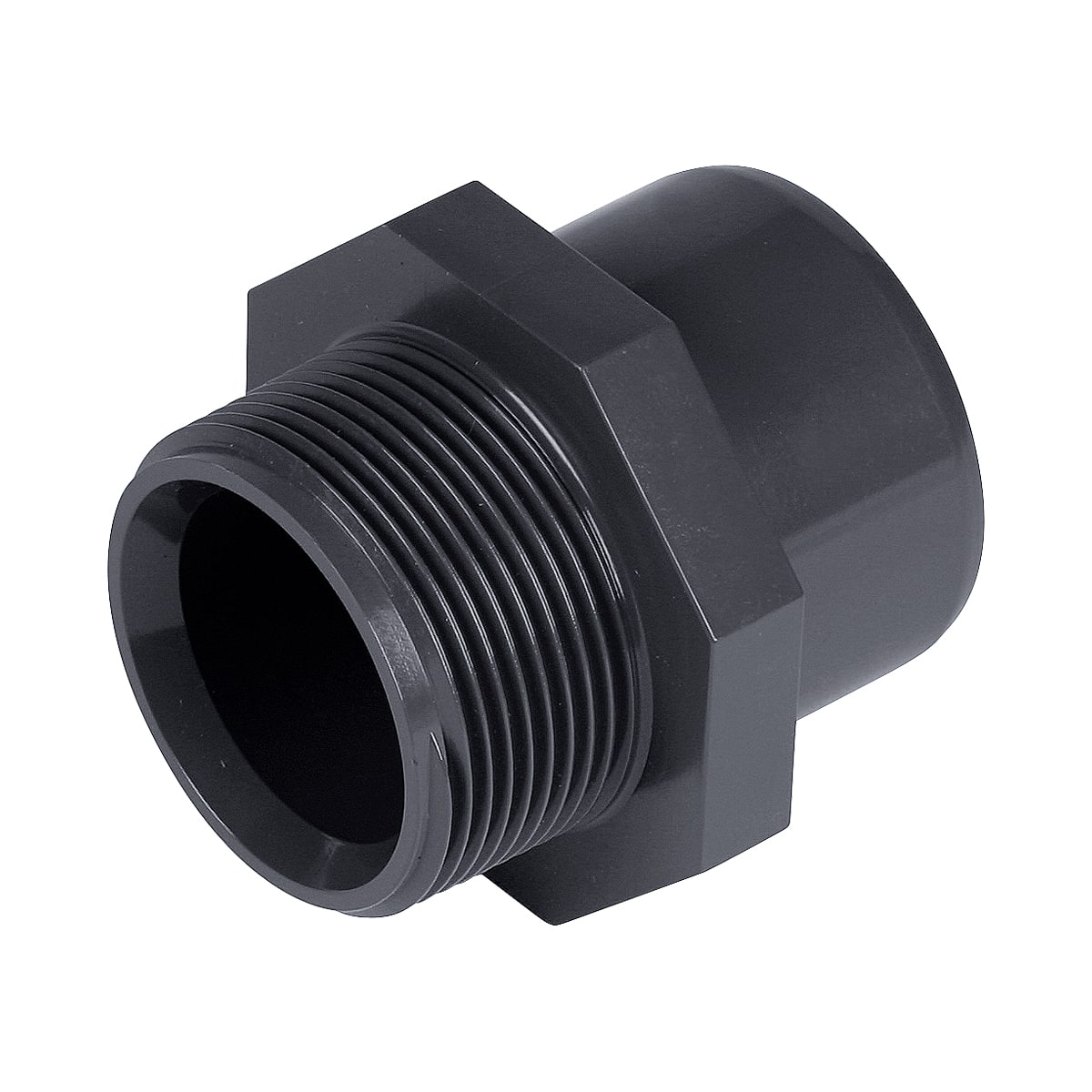 IBG® adapter bush, solvent socket / male thread, PN16, grey d12/16 - 1/4" IBG® adapter bush, solvent socket / male thread, PN16, grey d12/16 - 1/4"