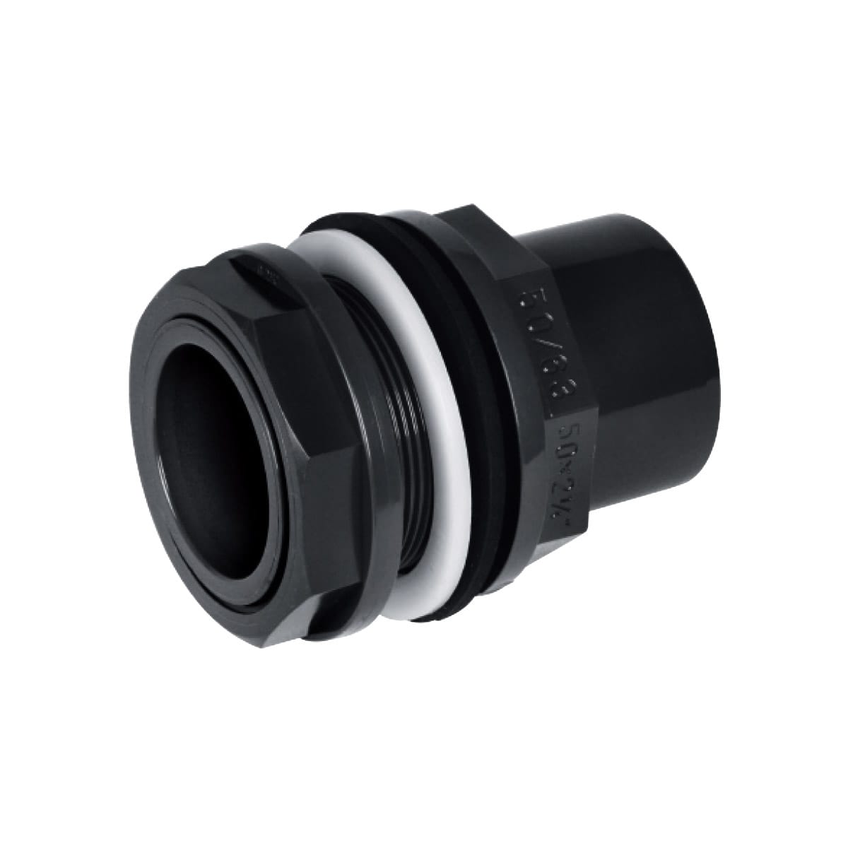 IBG® tank adapter solvent socket/solvent spigot - BSP male thread sealing rings EPDM and polyamide, grea 