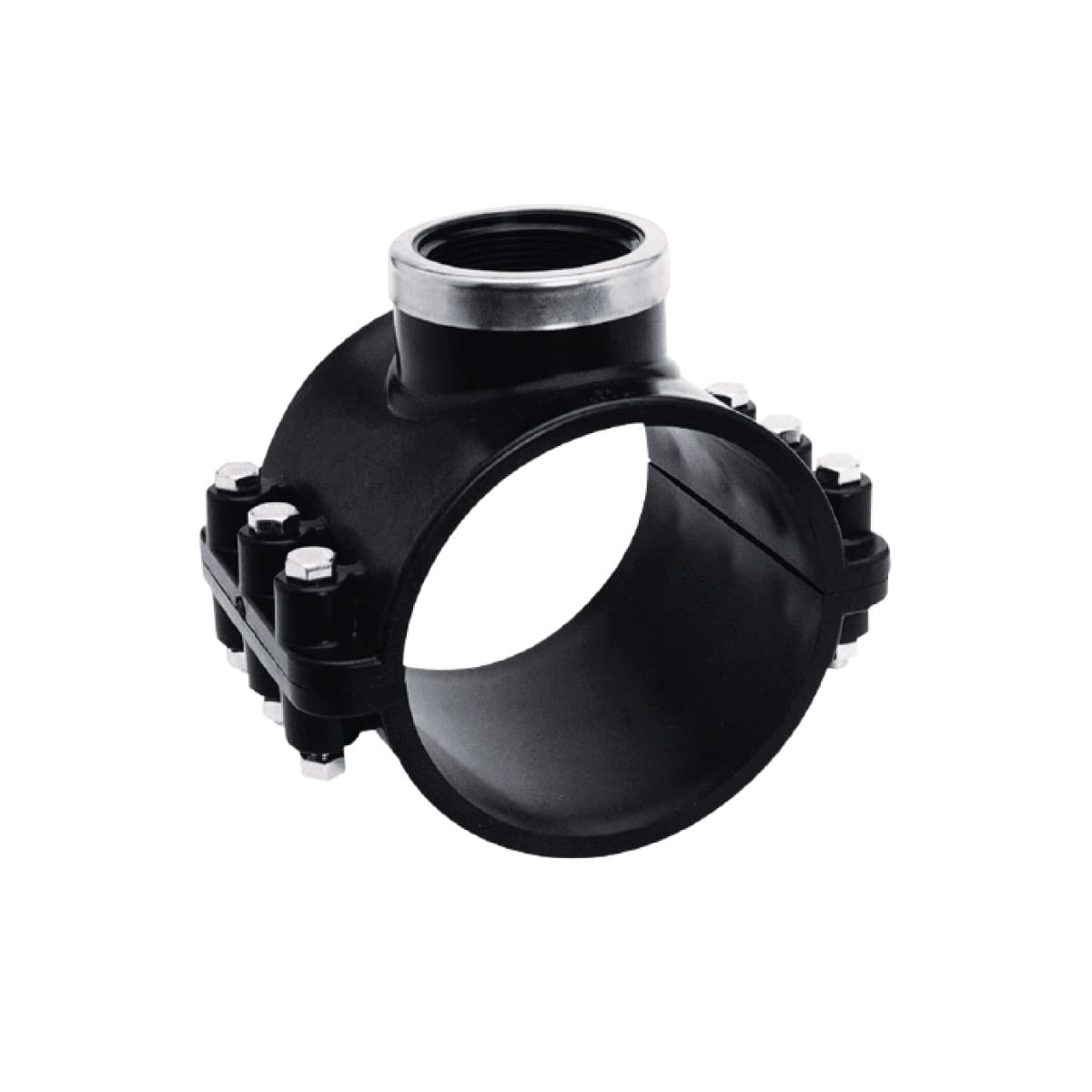 IBG® clamp saddle type C, pipe female thread with stainless steel ring 