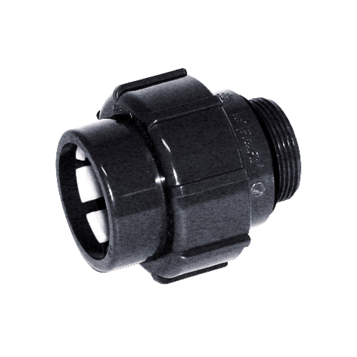 Adaptor union FlexFit DN40 PVC grey compression-male thread 50-1 1/2" NPT PN4 Adaptor union FlexFit DN40 PVC grey compression-male thread 50-1 1/2" NPT PN4