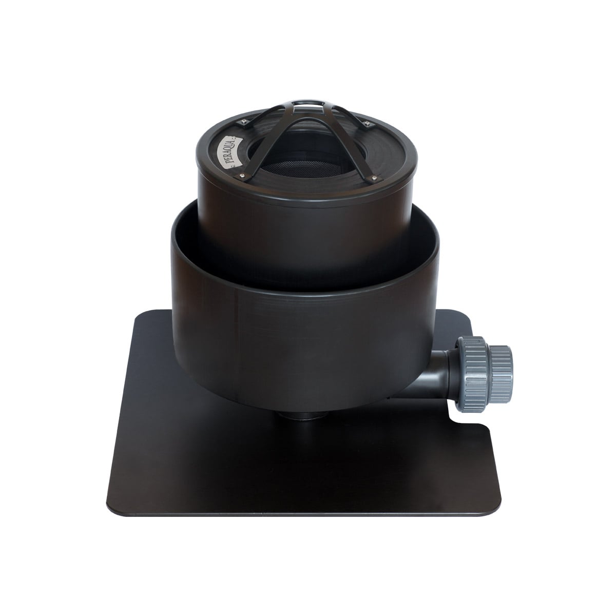 Smart overflow skimmer SKT 20 with ÖNORM L1128 compliant animal exit, d63, PE, incl. safety bar, stainless steel leaf trap Smart overflow skimmer SKT 20 with ÖNORM L1128 compliant animal exit, d63, PE, incl. safety bar, stainless steel leaf trap