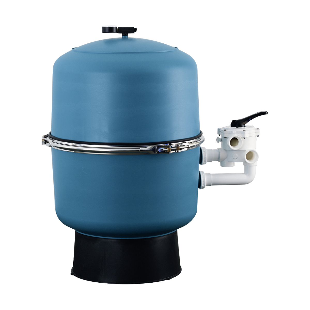 Filter GRAZ d500 blue, side mount with original Praher  1 1/2" 6 way valve, manual Filter GRAZ d500 blue, side mount with original Praher  1 1/2" 6 way valve, manual