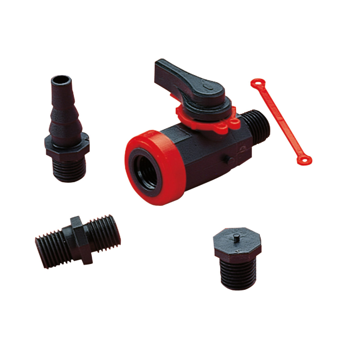 Laboratory Ball Valve DN6 PVC grey female thread/male thread 1/4" - 1/4" BSP PN10 EPDM PTFE with accessories Laboratory Ball Valve DN6 PVC grey female thread/male thread 1/4" - 1/4" BSP PN10 EPDM PTFE with accessories