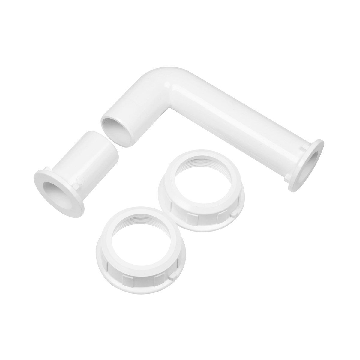 Pipe-system for back wash valve with union-nut 1 1/2" PVC white d50 loose packed Pipe-system for back wash valve with union-nut 1 1/2" PVC white d50 loose packed