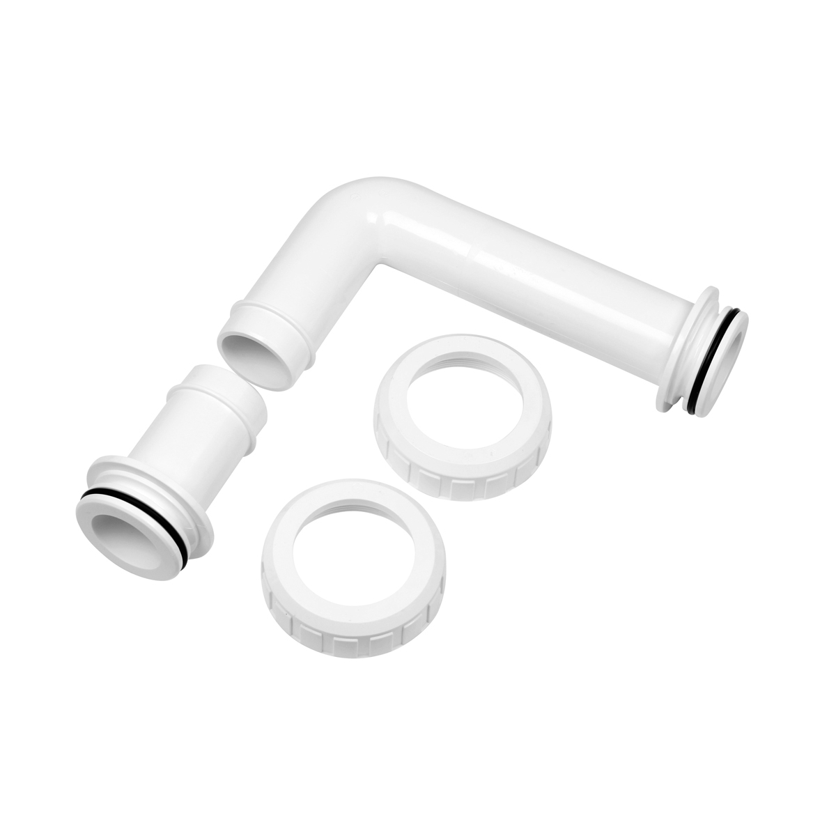 Pipe-system for back wash valve with union-nut 1 1/2" PVC white d50 Pipe-system for back wash valve with union-nut 1 1/2" PVC white d50
