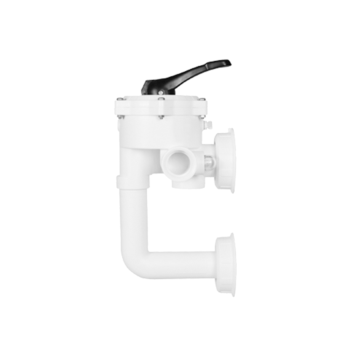 Back wash valve V6 ND SM10 3 1½" ABS white BSP thread, Top+Bottom slip d50 metric MOP 3,5 bar NBR tpe incl. pipe-system single packed Praher-label incl. piping set CERT Back wash valve V6 ND SM10 3 1½" ABS white BSP thread, Top+Bottom slip d50 metric MOP 3,5 bar NBR tpe incl. pipe-system single packed Praher-label incl. piping set CERT