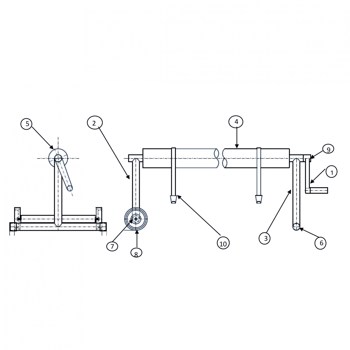 Spare Parts Reel for Pool Covers Stainless Steel 