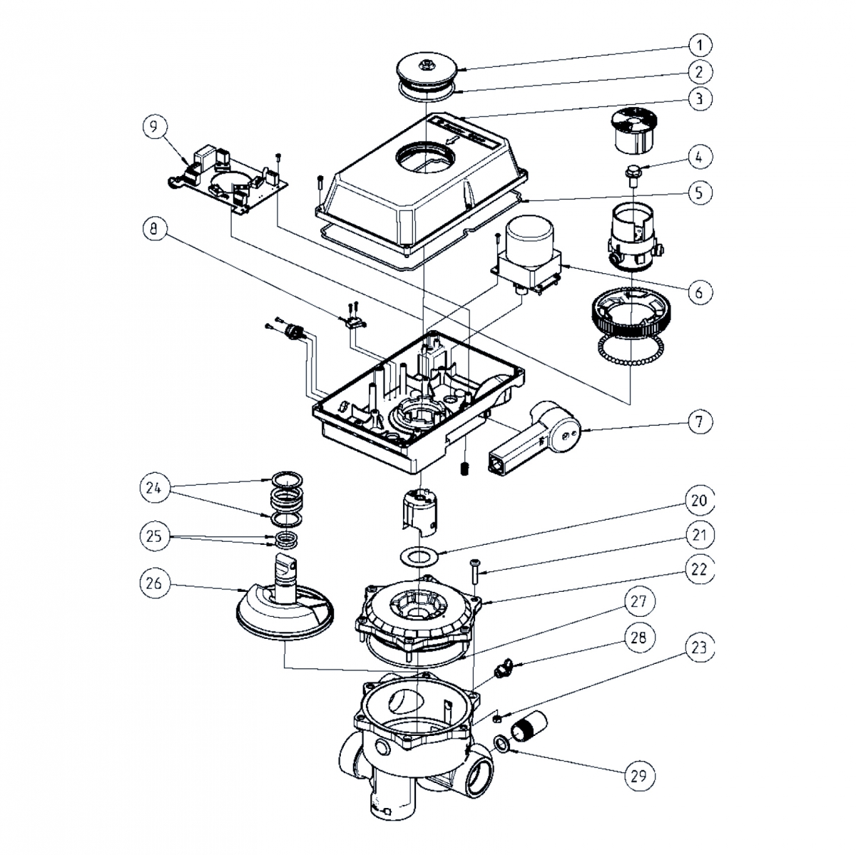 Spare Parts Aquastar MP6 Actuator 