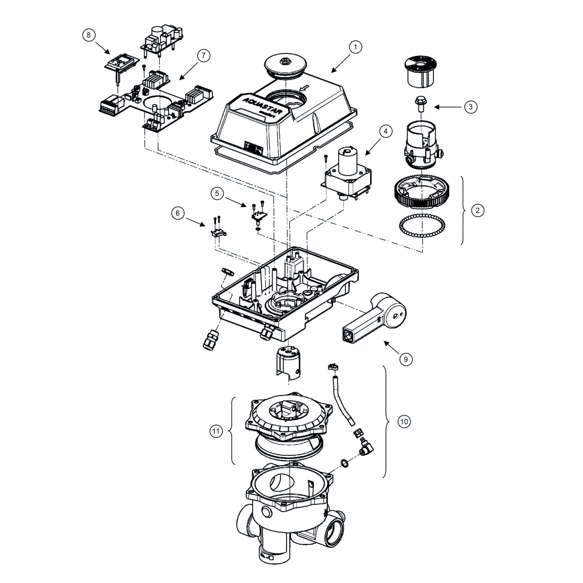 Spare Parts Aquastar comfort Actuator 