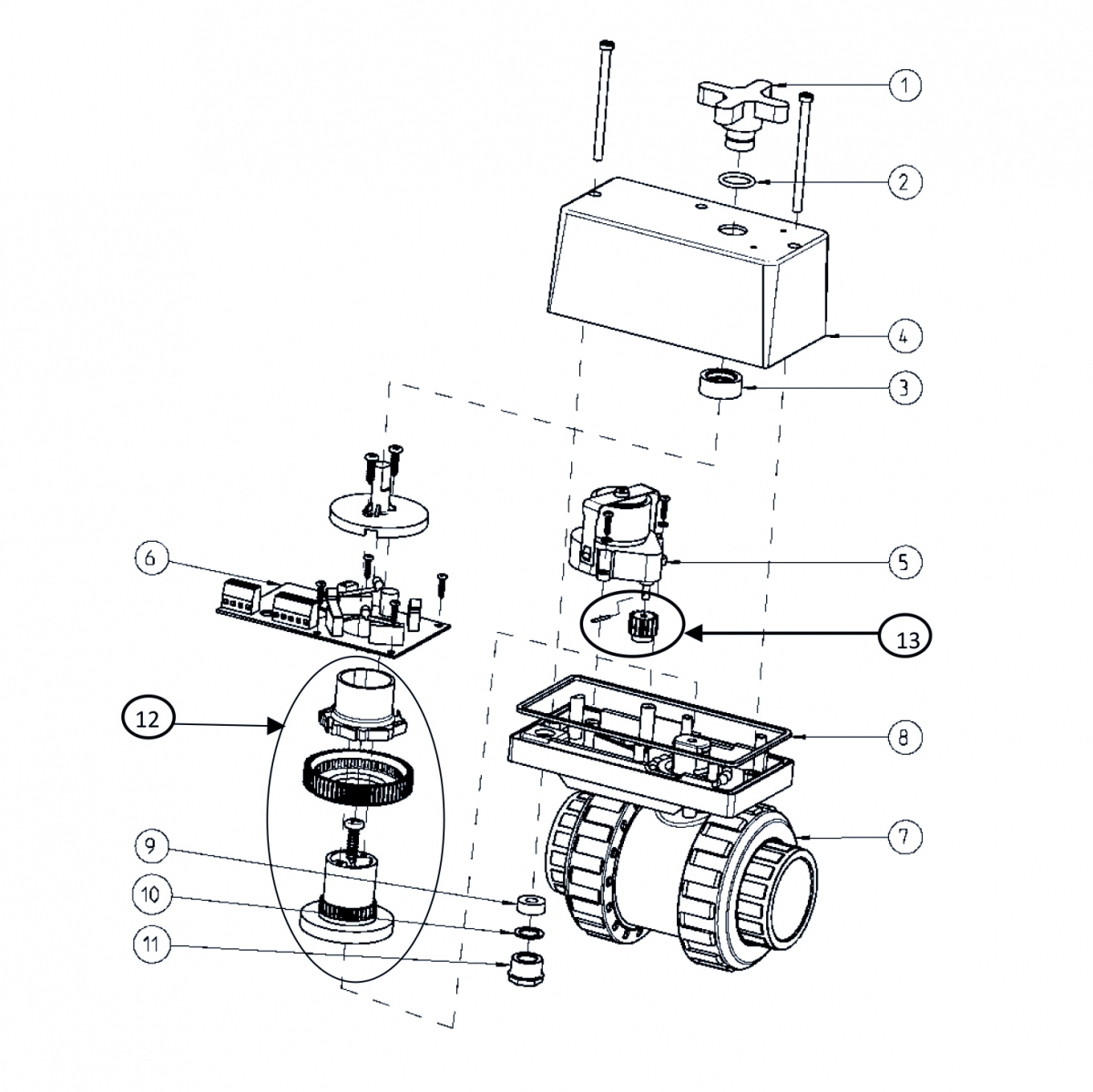 Spare Parts Autom. 2-Way Ball Valve S6/M1 EO510 eco 