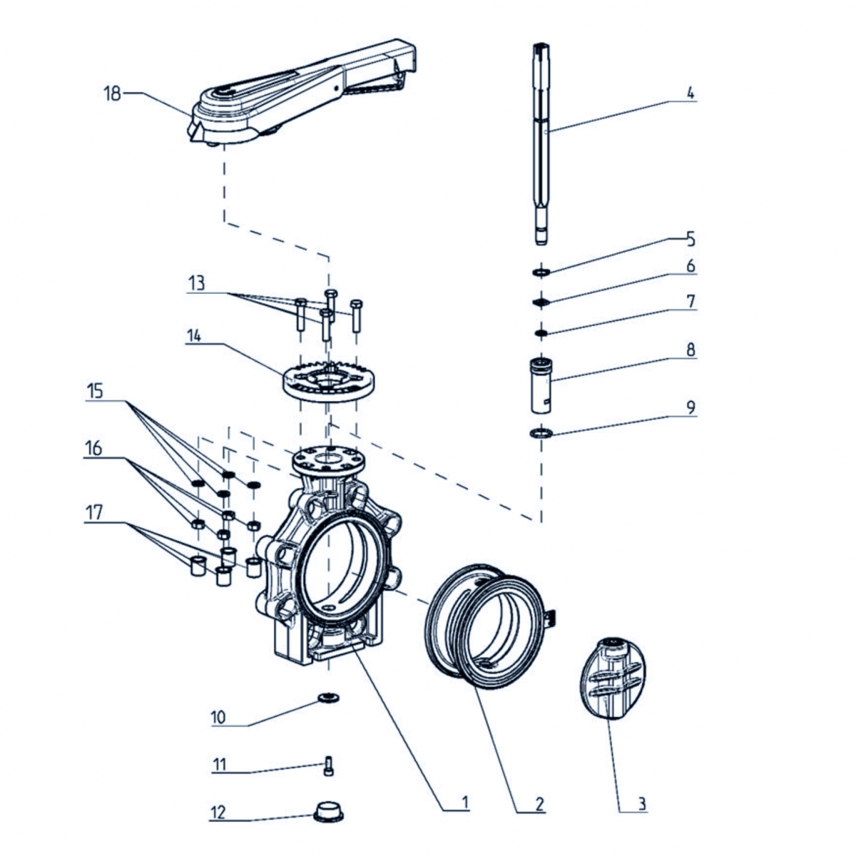 Ersatzteile Absperrklappe K4 DN80 