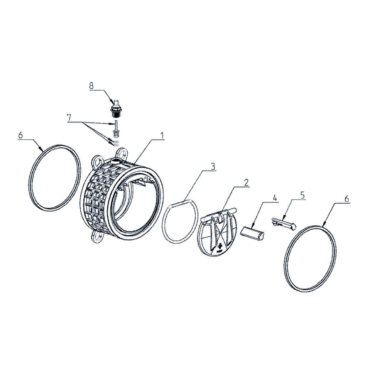 Spare part kit for Wafer type check valve K4 spring-loaded, visual pos. ind. DN65 FPM Spare part kit for Wafer type check valve K4 spring-loaded, visual pos. ind. DN65 FPM