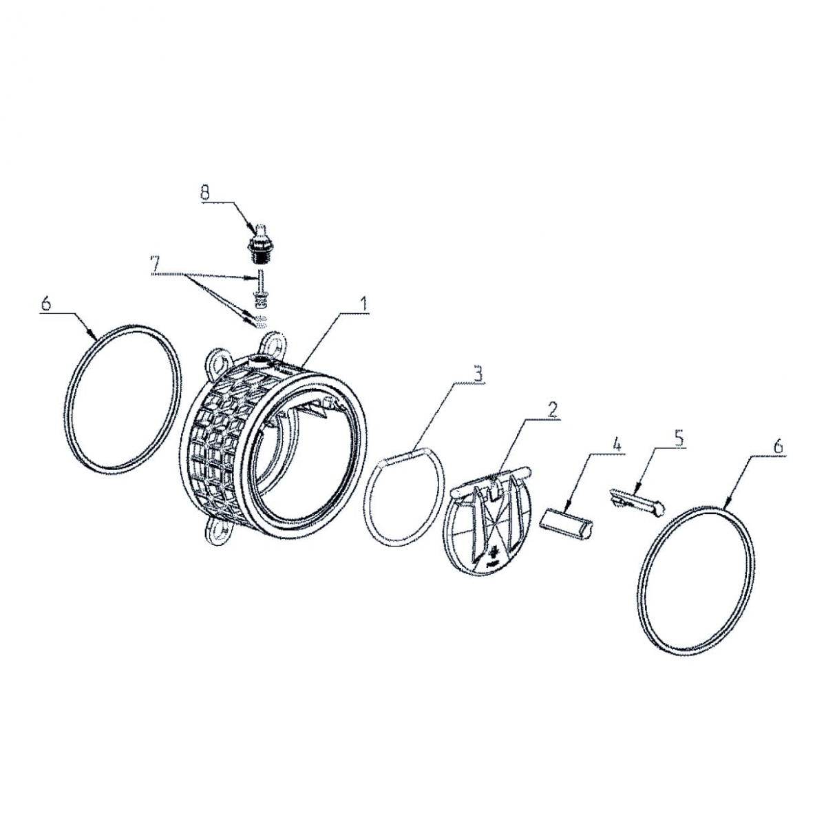 Spare part kit for Wafer type check valve K4 spring-loaded, visual pos. ind. DN150/DN200 EPDM Spare part kit for Wafer type check valve K4 spring-loaded, visual pos. ind. DN150/DN200 EPDM