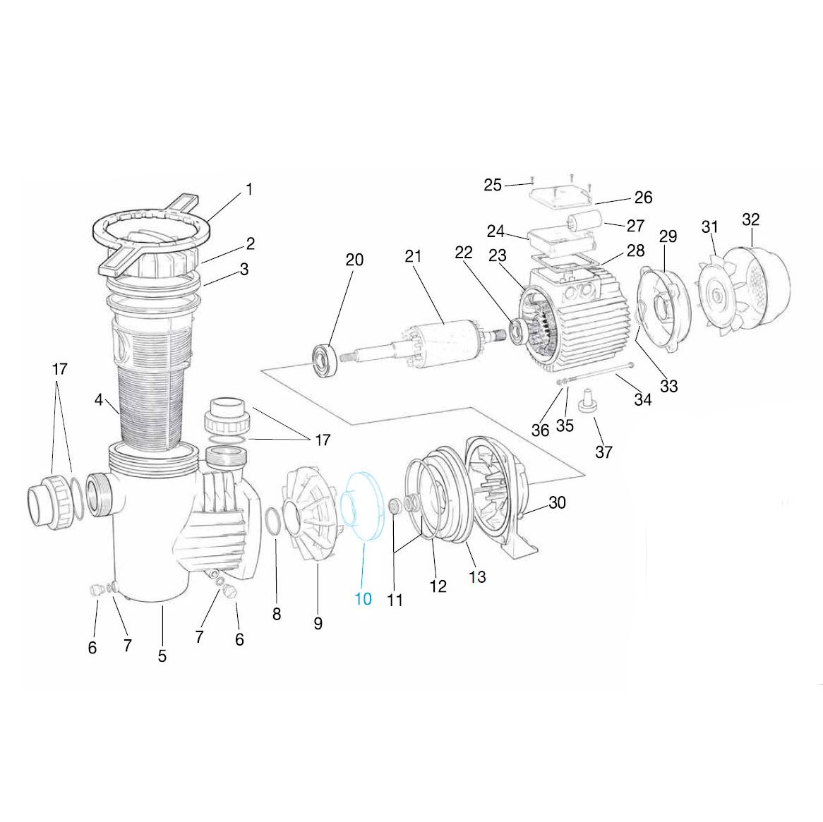 Impeller for Ocean® filter pump O75 Impeller for Ocean® filter pump O75