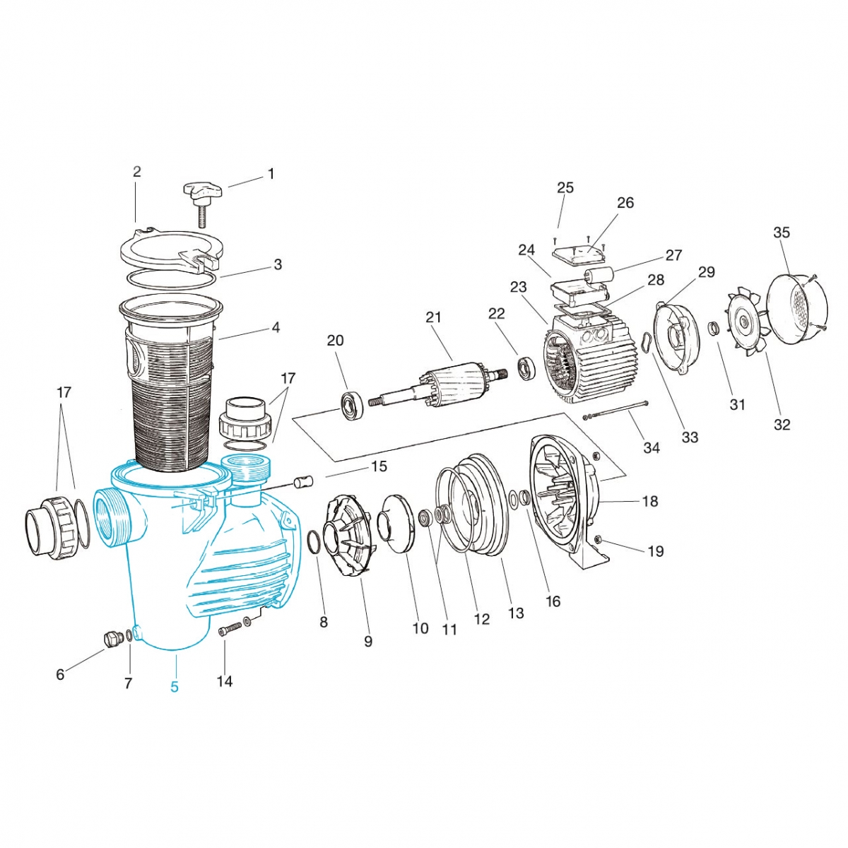 Pump body for Smart pump M25 - M100 Pump body for Smart pump M25 - M100