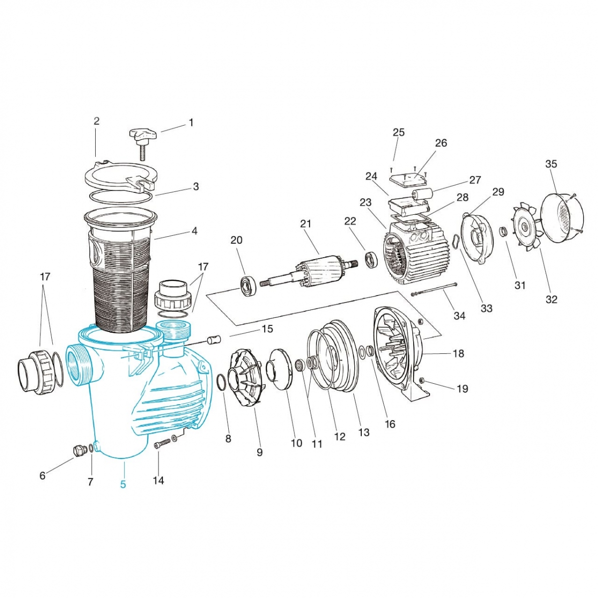 Pump body for Smart pump M25 - M100 Pump body for Smart pump M25 - M100