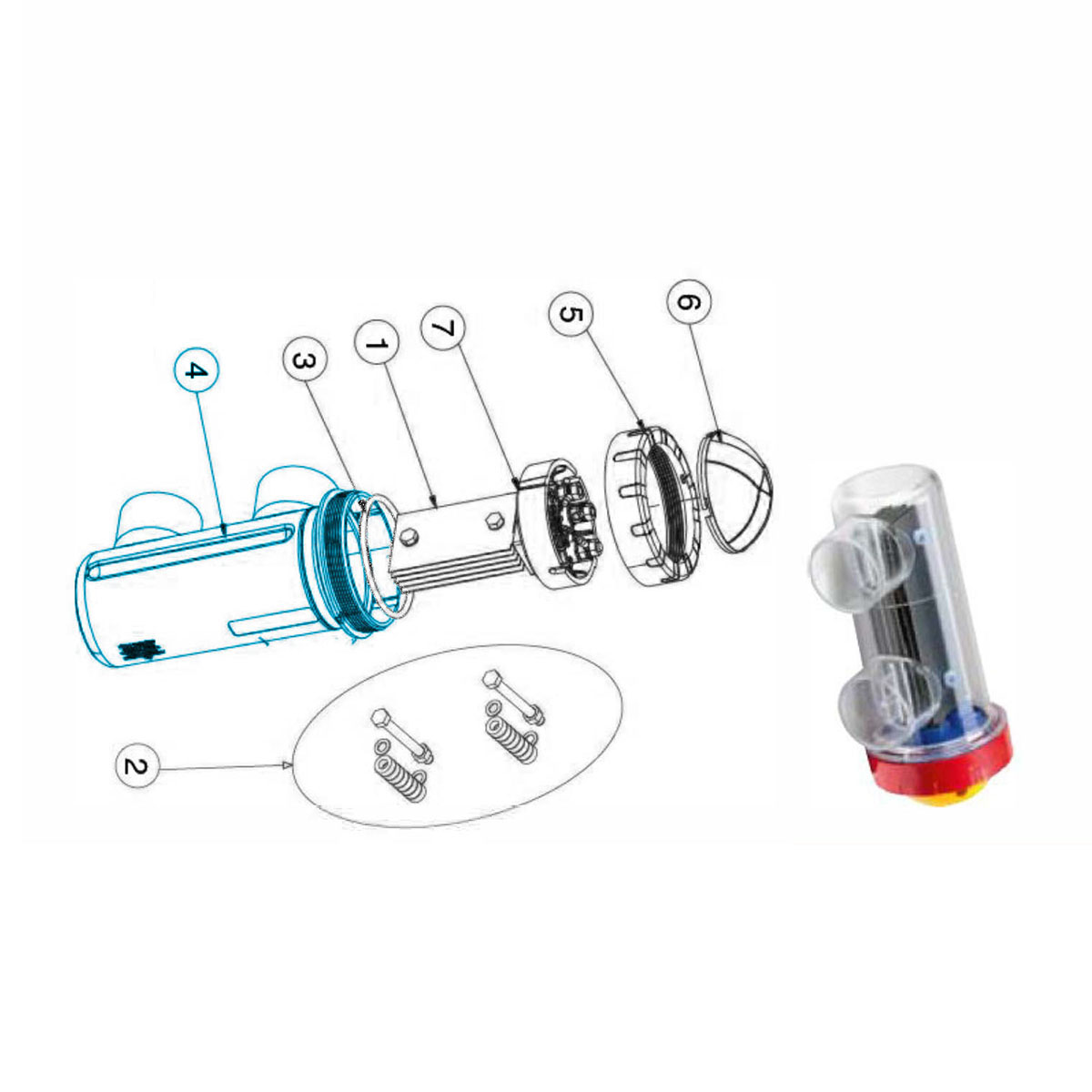 Transparent cell body TECNO models 7, 12 g Transparent cell body TECNO models 7, 12 g