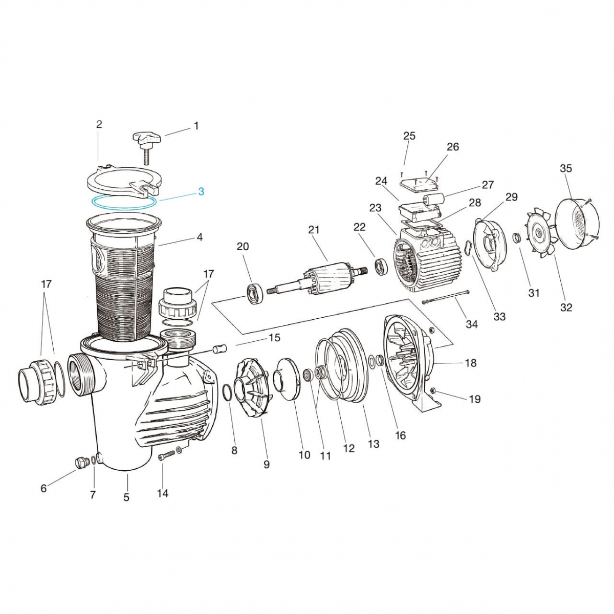 Pre-filter sealing for series M Pre-filter sealing for series M