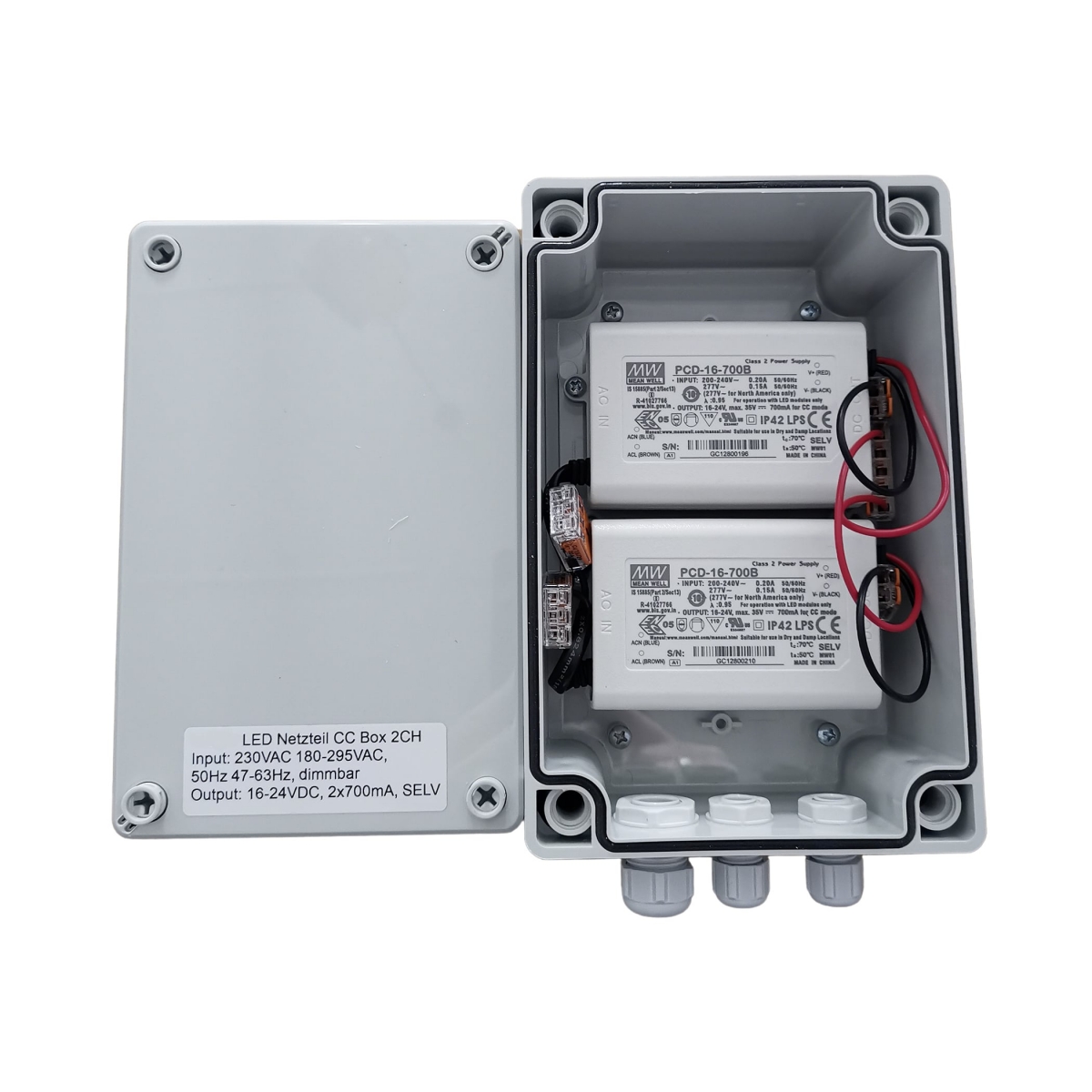 Ocean®LED Netzteil 16-24VDC, für max zwei Unterwasserscheinwerfer „Square“ und „Rectangular“ einfärbig, weiß oder blau Ocean®LED Netzteil 16-24VDC, für max zwei Unterwasserscheinwerfer „Square“ und „Rectangular“ einfärbig, weiß oder blau