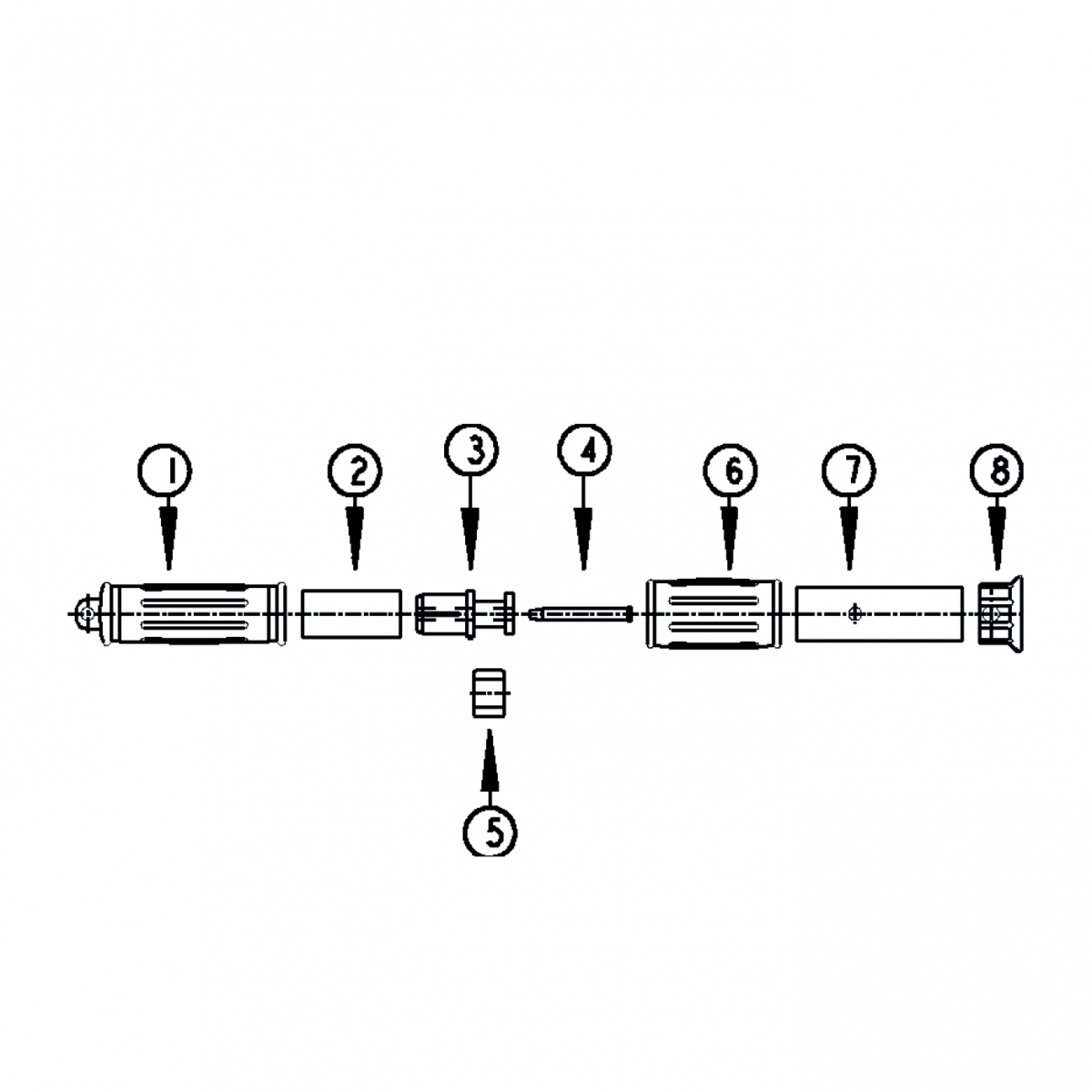 Spare Parts for Ocean® telescopic rod deluxe, 2-parts 