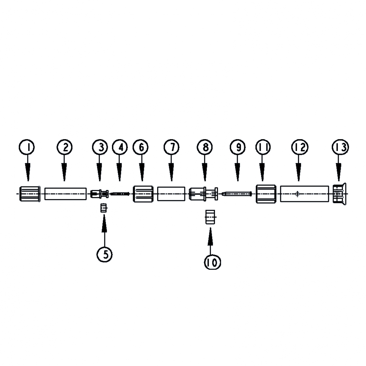 Spare Parts for Ocean® telescopic rod deluxe, 3-parts 