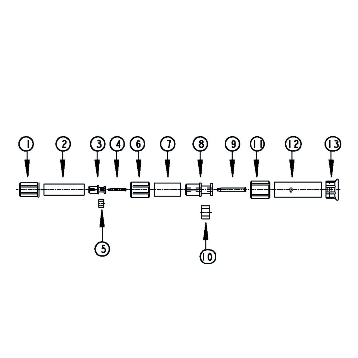 Spare Parts for Ocean® telescopic rod deluxe, 3-parts 