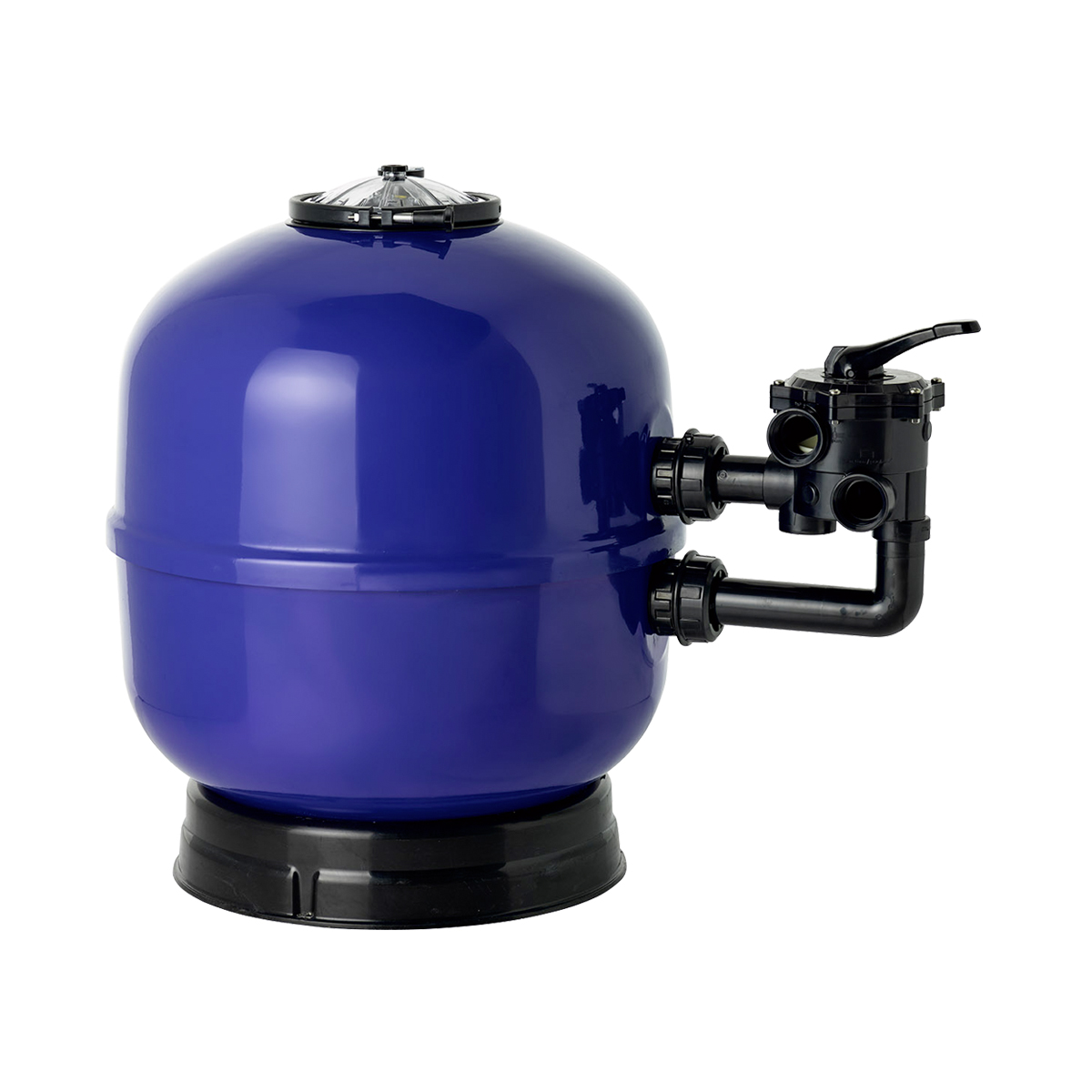 Polyester Sand filter VIENNA laminated, sand filter side mount blue 500 - 20" incl. manometer incl. piping set neutral und single packed, with  original Praher 1 ½" 6 way vaklve manual
 Polyester Sand filter VIENNA laminated, sand filter side mount blue 500 - 20" incl. manometer incl. piping set neutral und single packed, with  original Praher 1 ½" 6 way vaklve manual
