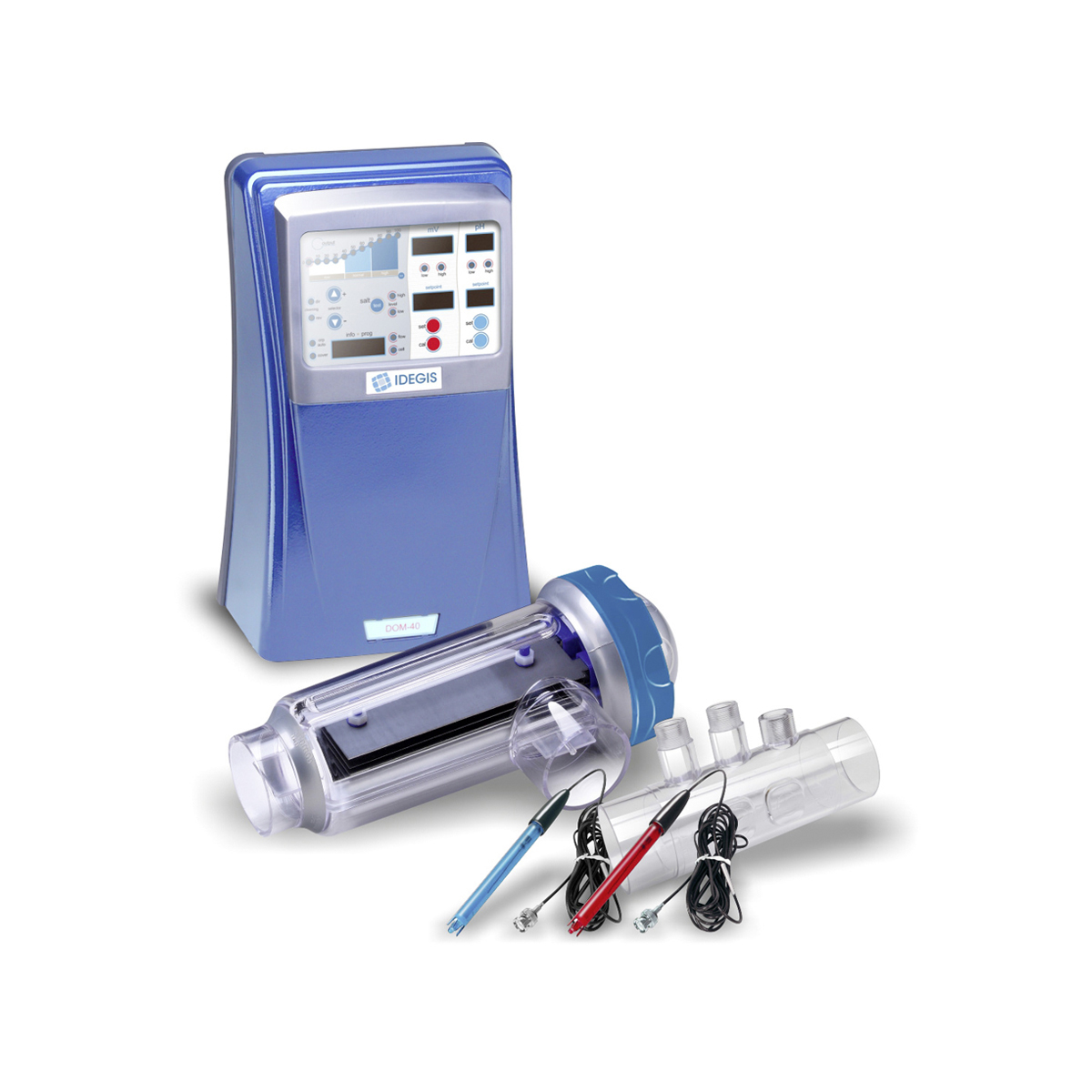 Salt Electrolysis System DOMOTIC PH-ORP 12G self cleaning with integrated PH-ORP control 12 g chlorine/hour for private pools up to 50 m³ Salt Electrolysis System DOMOTIC PH-ORP 12G self cleaning with integrated PH-ORP control 12 g chlorine/hour for private pools up to 50 m³