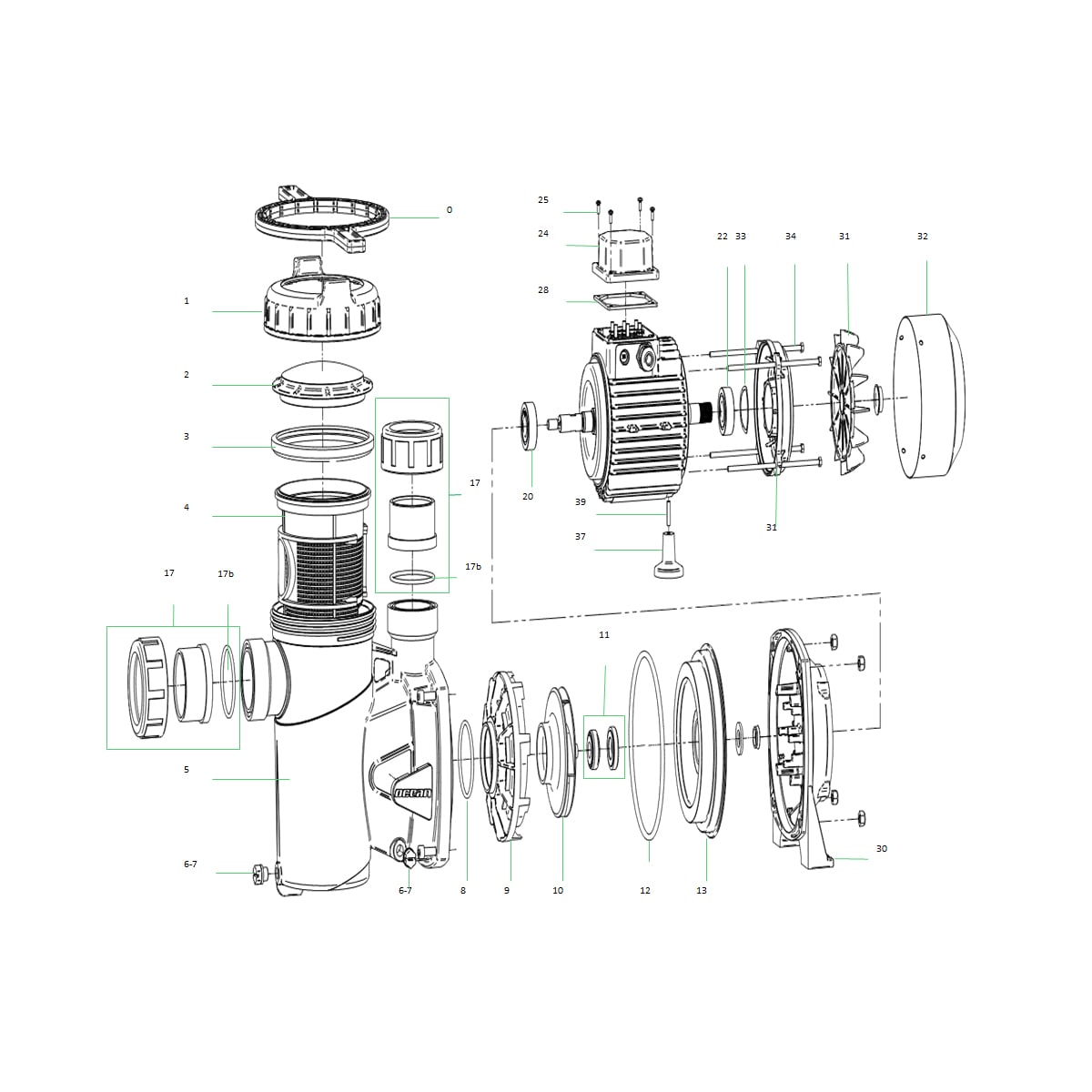 Pre-filter sealing for all Ocean® filter pumps Pre-filter sealing for all Ocean® filter pumps