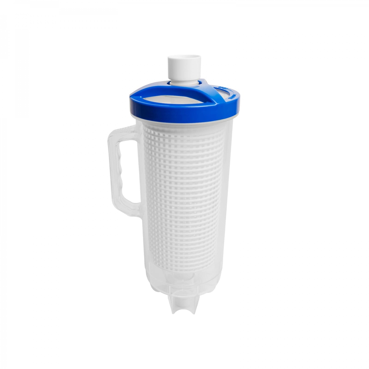 Leaf- and dirt collector, hose connection d38 mm, transparent, with snap closing Leaf- and dirt collector, hose connection d38 mm, transparent, with snap closing