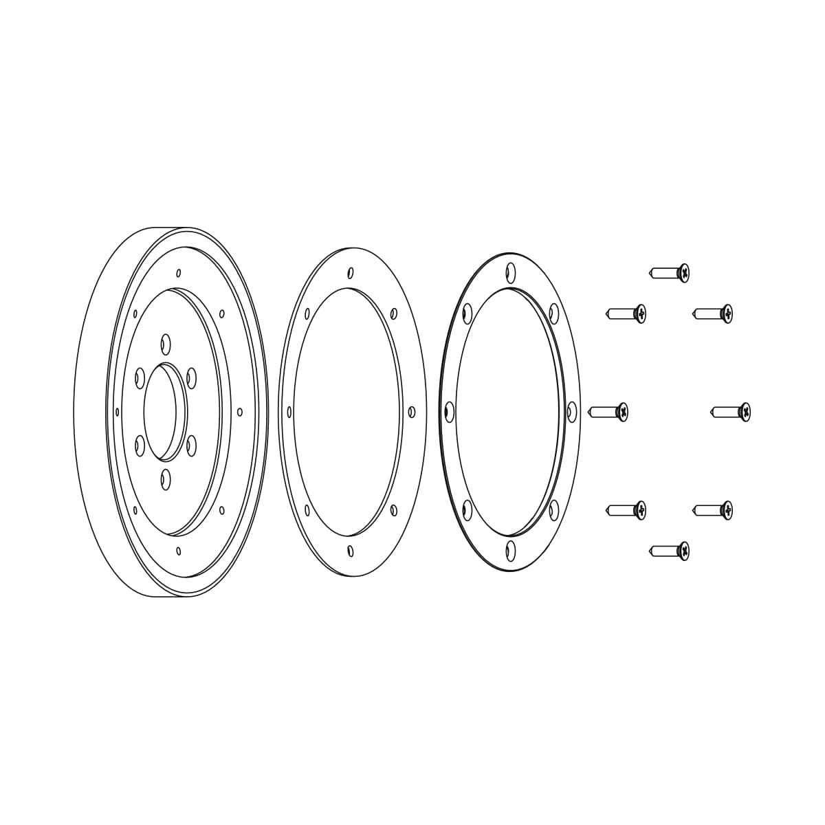 Installationskit für ultraflache Blenden für Folienbecken, d 170 mm Installationskit für ultraflache Blenden für Folienbecken, d 170 mm